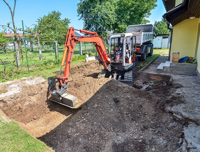 Mini excavation à Drummondville